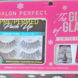 SALON PERFECT  The PERFECT Gift LIMITED EDITION  EYE LASHES AND NAIL POLISH 