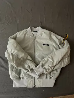 NERDY Bomber Jacket Light Gray Silver