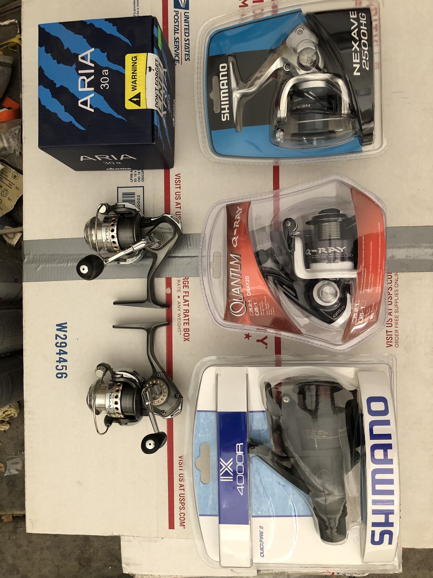 6 brand new spinning reels for fishing