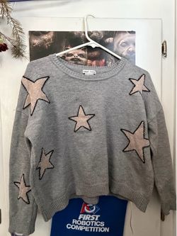 XL Sweet Romeo Grey Star Sweater