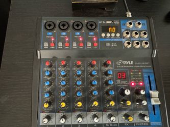 Pyle Professional 6 Channel Audio Mixer with Bluetooth