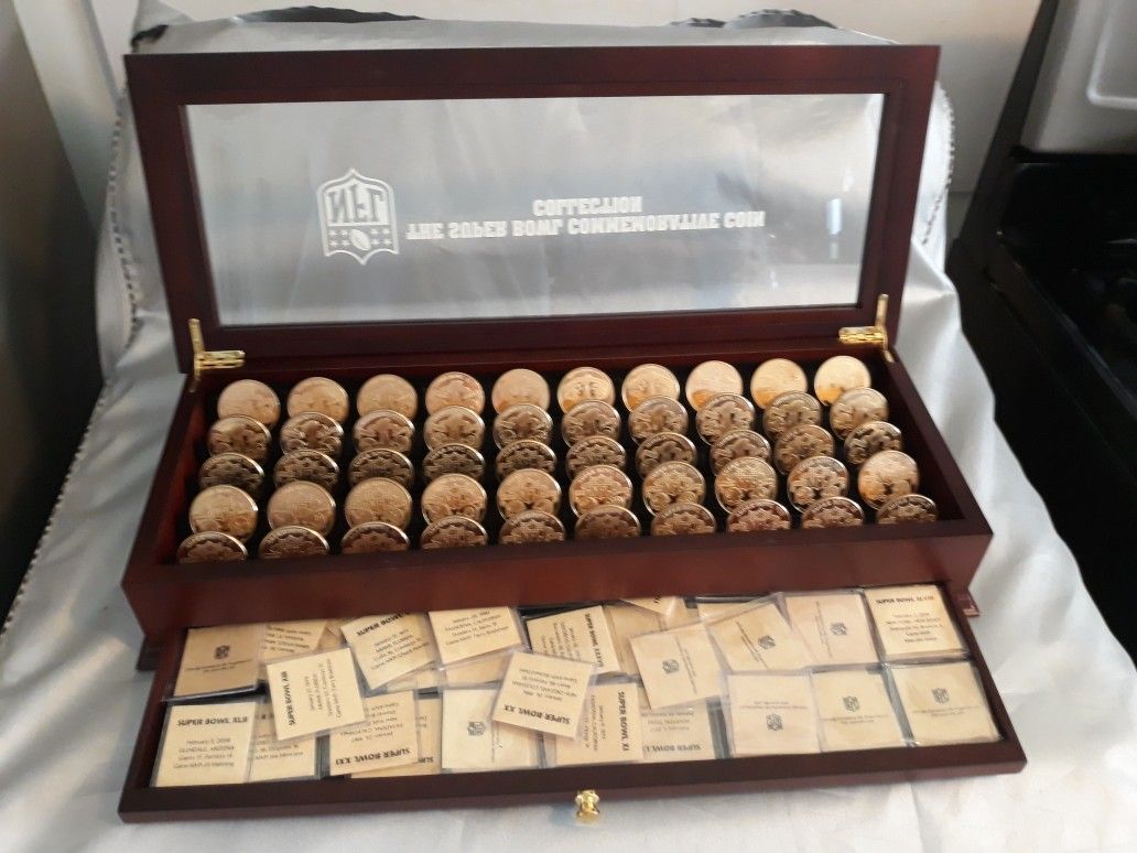 NFL Superbowl Flip Coin Collection 50 Co - Collectibles & Hobbies