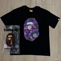BAPE A Bathing Ape Camo Big Head Tee