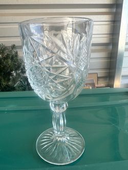 Large Cut Crystal Goblet