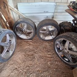 Old Ford Rim And Chevy 