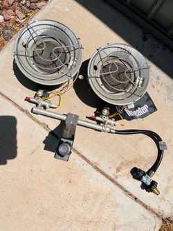 Mr. Heater double-head propane radiant heater,