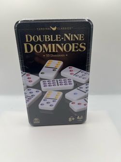 Cardinal Classics Double-Nine Dominoes Tin