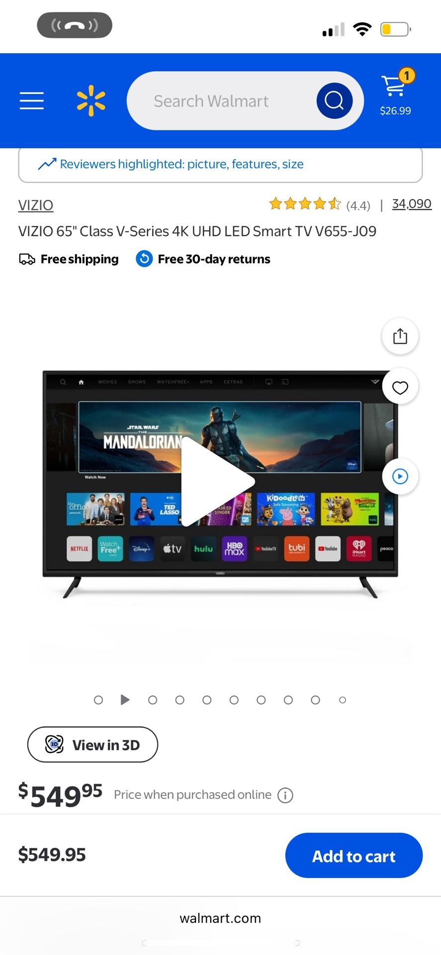 65 Inch Smart Tv