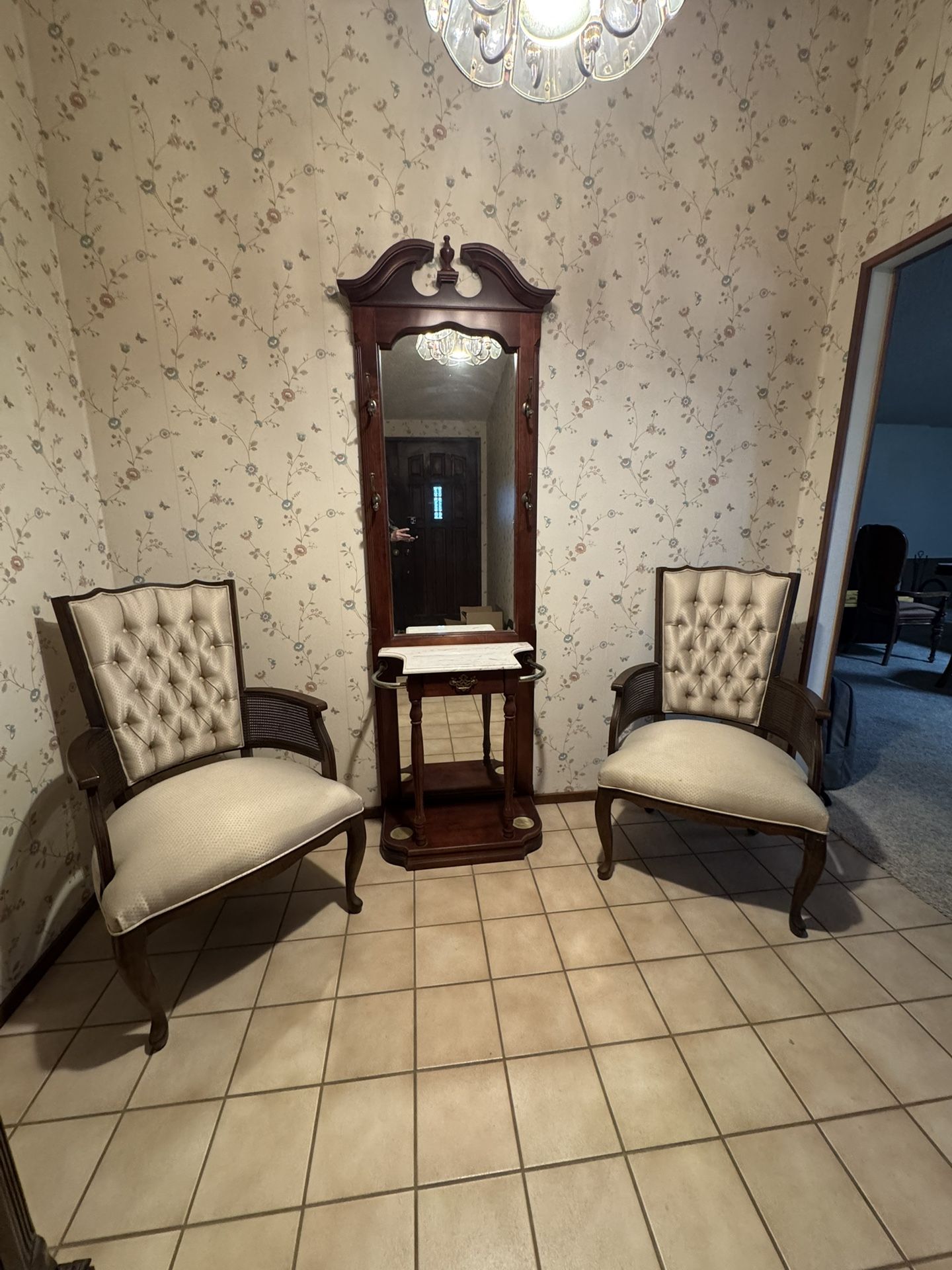 2 Vintage Upholstered Side Chairs