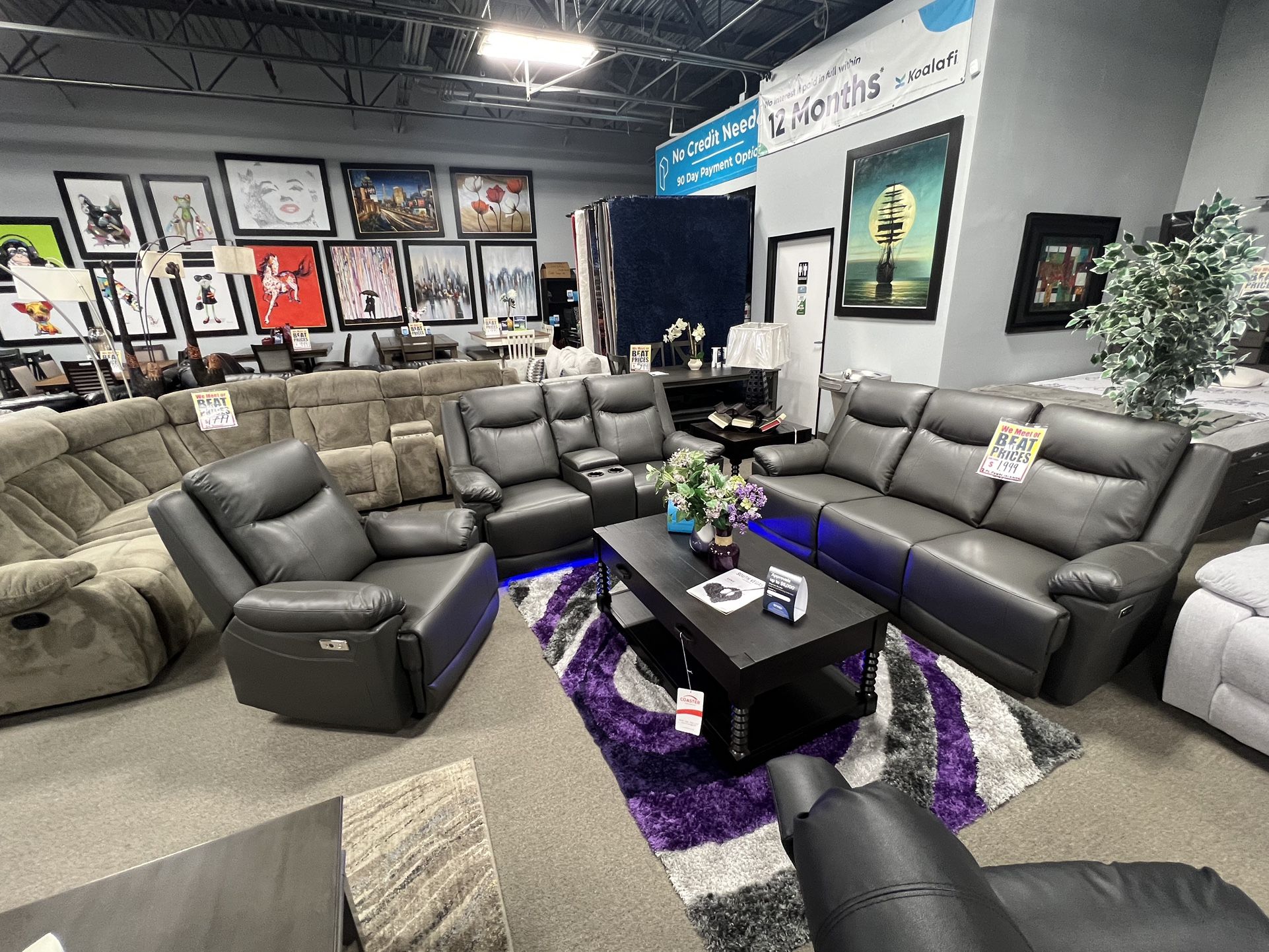 3pc Reclining Living Room Set 🤩 Easy Financing Available 💎