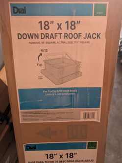 Dial 18x18 Down Draft Roof Jack