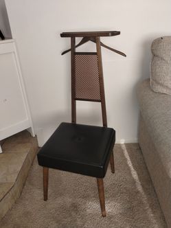 Vintage Mid Century Modern Silent Butler Valet Chair with Storage - Setwell Co.