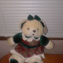 Dan Dee cream tan teddy bear plush toy 14"inch bear stuffed animal Victorian dress NWT Rare $10 OBO!!!