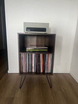 Record Player Stand w/ record storage