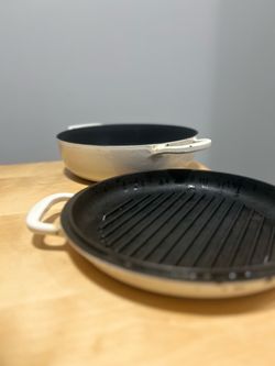 Enameled Cast Iron Grill Pan and Braiser Set