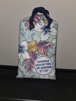 Reversible Quick Dry Microfiber Beach Towel 31x63