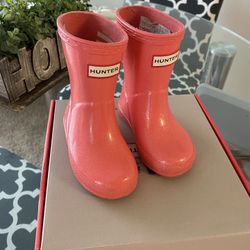 Toddler Hunter Rain Boots Size 5/6 Rain Jacket Size 12/18