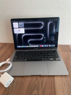 MacBook Air 13 (M1 chip / Latest OS 26 Tahoe) 8GB Memory Good Laptop (100% Battery)