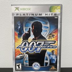 007 Agent Under Fire Xbox Original Platinum Hits James Bond Video Game
