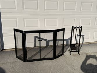 Fireplace Screen And Tools