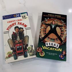 VHS: 2 Chevy Chase movies - Funny Farm And Vegas Vacation 