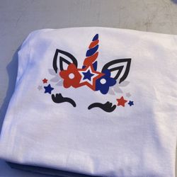 Custom Girls Patriotic Unicorn Shirt 