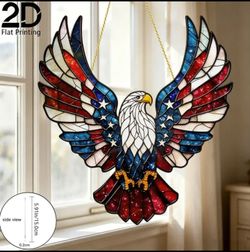 Old Glory Wings Suncatcher