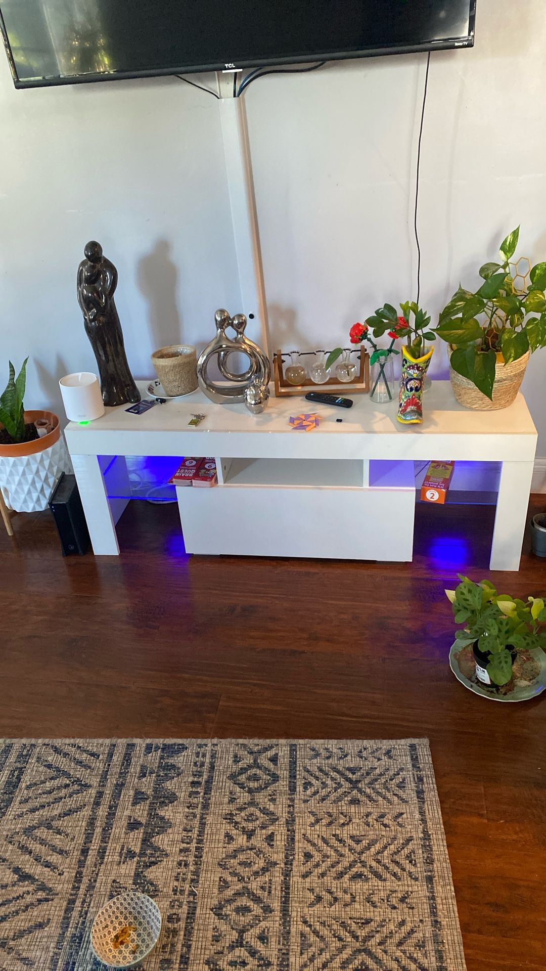 Tv Console (LED Backlit) Dining Table (collapsible)