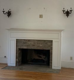White Wood Fireplace Mantel Surround