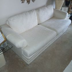 White Clothed Sofa Chair