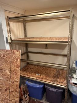 Heavy duty metal shelves