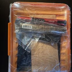 NEW Orange 10 Cigar Capacity Portable Humidor - Comes with a Lighter