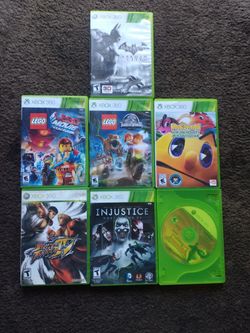 Xbox 360 Game Bundle – 8 Games – Batman, LEGO, Street Fighter, Pac-Man & More