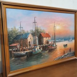 Beautiful Dock Painting 