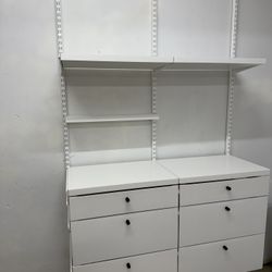 Elfa Brand (From The Container Store) Closet System Shelving & Drawers 