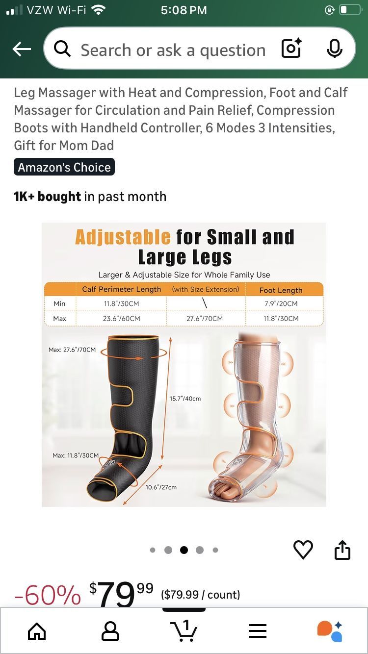 Leg compression massager