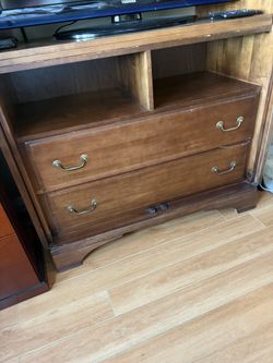 Free hutch armoire With Shelves And Drawers