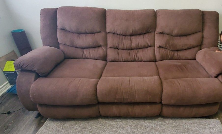 Recliner Sofa- Brown Color