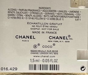 Chanel Coco Perfume Free Sample
