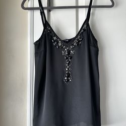 Jeweled Black Cami