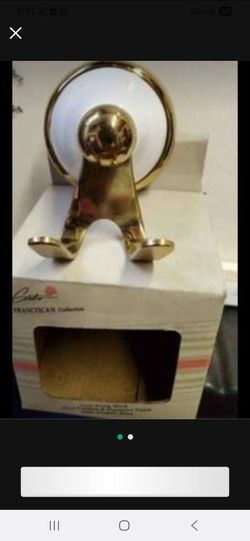 Brass Figural Towel Ring Holder
