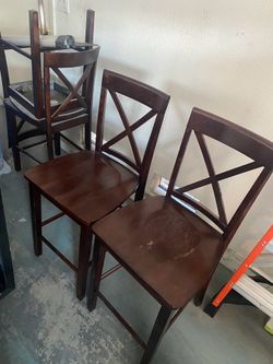 Set of 4 barstool height chairs