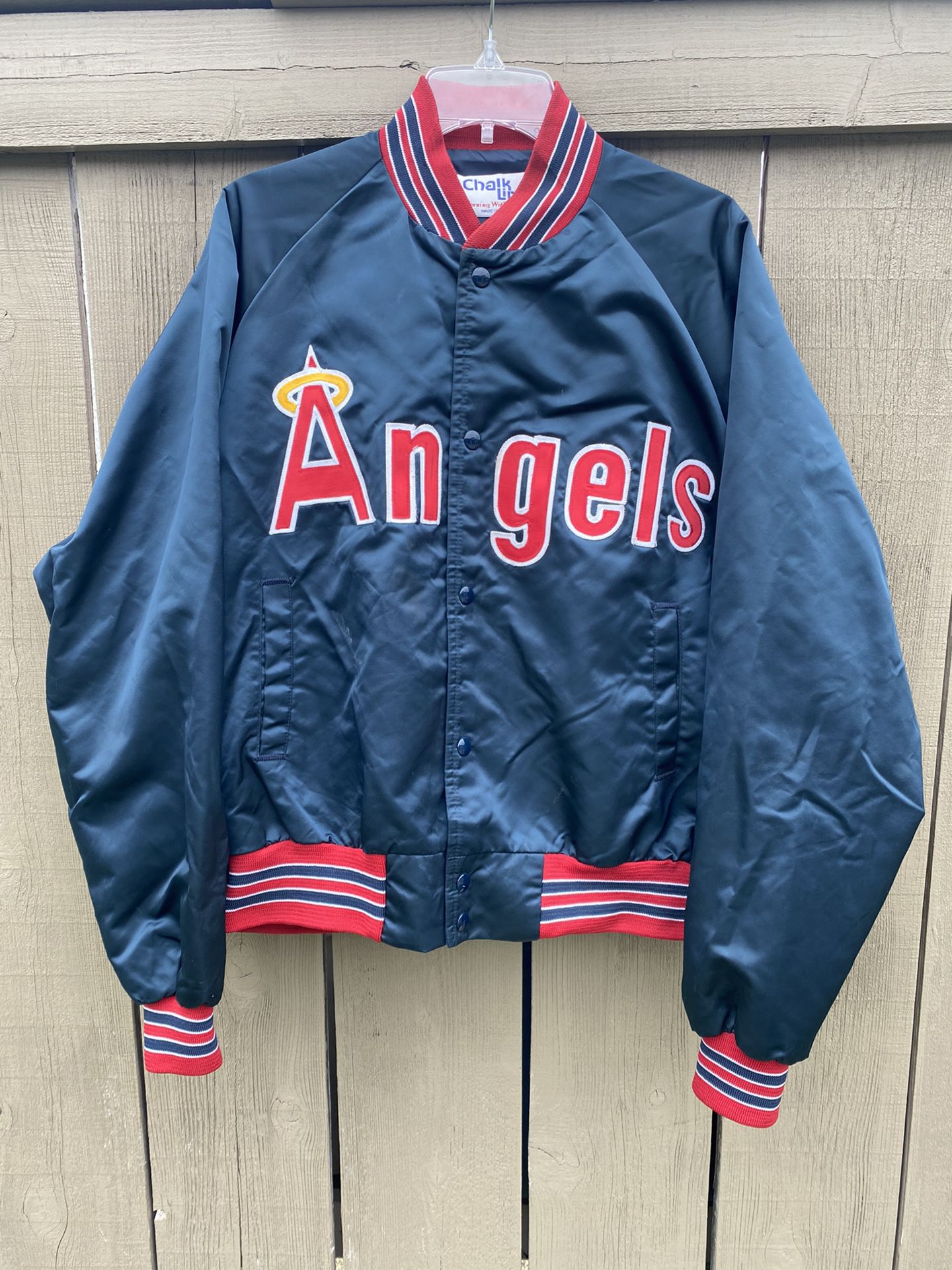 Vintage Rare 1980s California Angels Chalkline Satin Jacket MLB MADE in USA  XL for Sale in La Mesa, CA - OfferUp