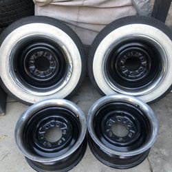 15” Wheels 6x5.5 Chevy Gmc C10 Apache 3100 Panel Truck Projects Suburban Shortbed Longbed 6 Lugs Caps 