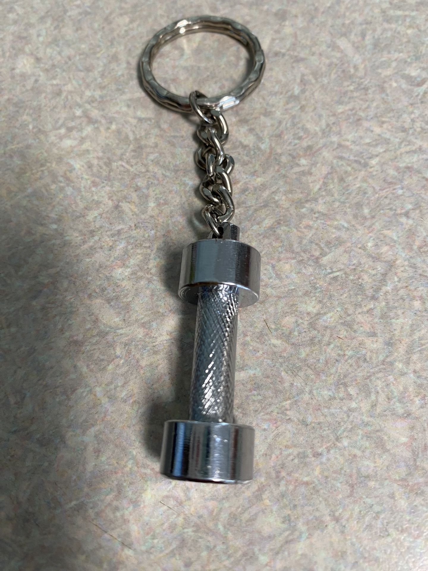 Metal Dumbbell Keychain - for the weight lifter in your life!