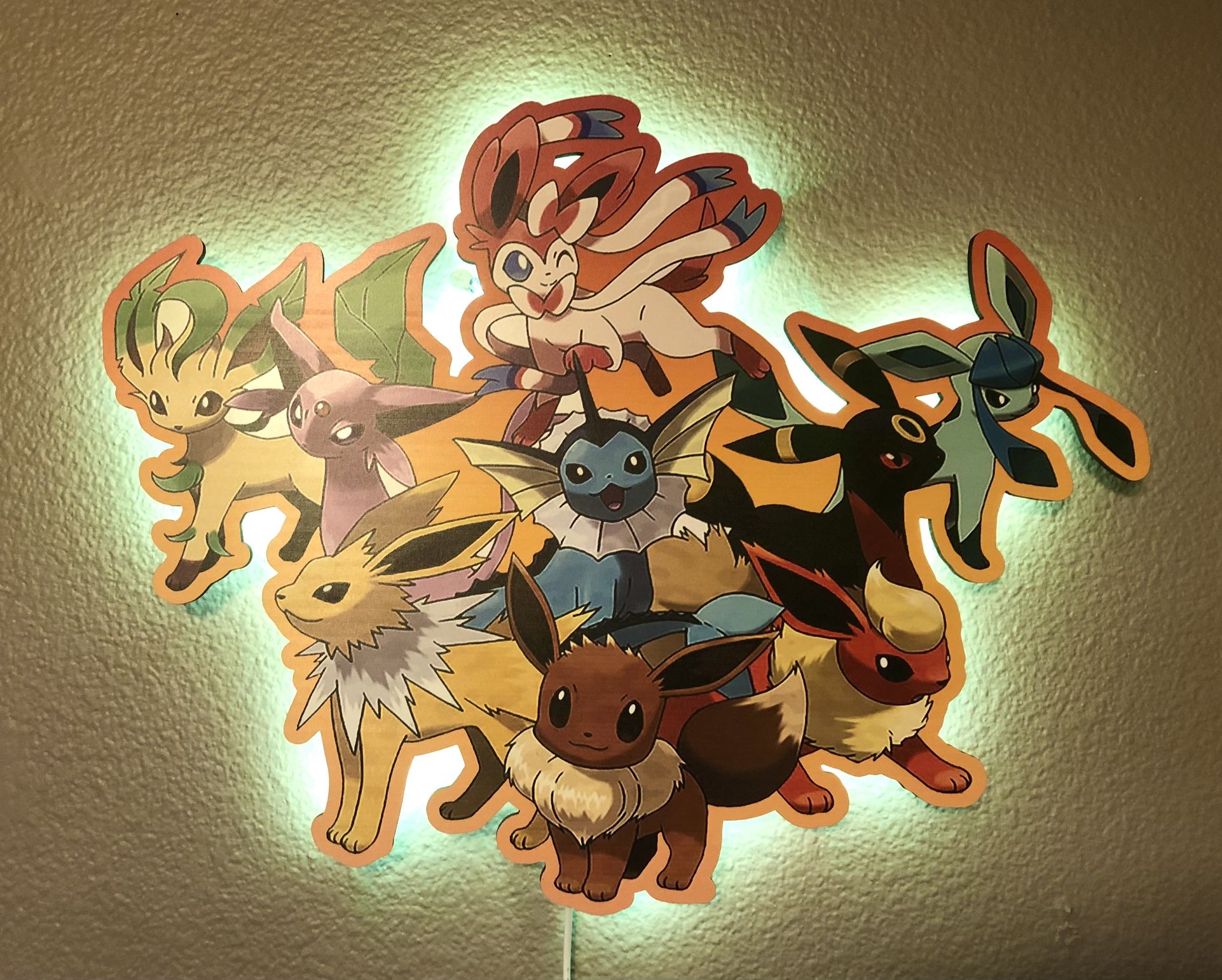 Eevee Pokemon Neon Sign Prismatic Evolution 