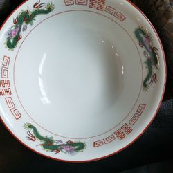 Ramen Large Bowl Japan Dragon Print