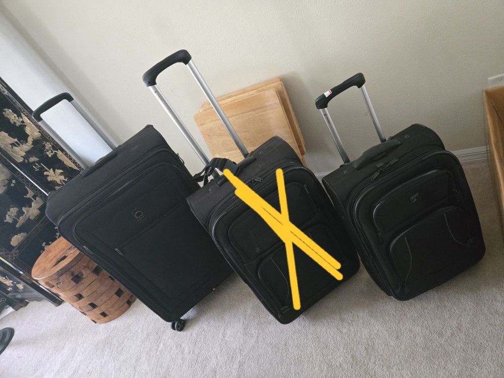2 Pieces Travel Pro And  Delsey Luggage Travel Bag Suitcase Carry On