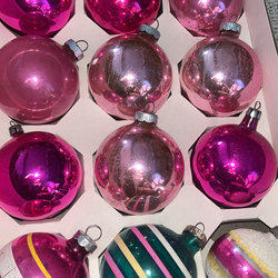 Vintage shiny brite ornaments