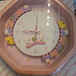 Pearl Pink Hello Kitty Wall Clock 